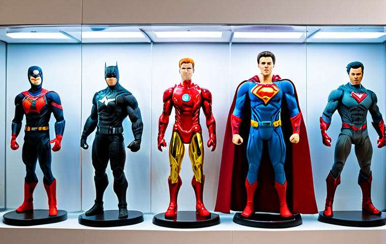 **
"A well-lit display case showcasing a diverse collection of fully clothed action figures, modest poses, safe for work, appropriate content. Figures include various franchises, such as superheroes and anime characters, all in dynamic poses. The background is a clean, minimalist design. Use professional photography techniques with perfect anatomy, correct proportions, well-formed hands. Family-friendly."
**