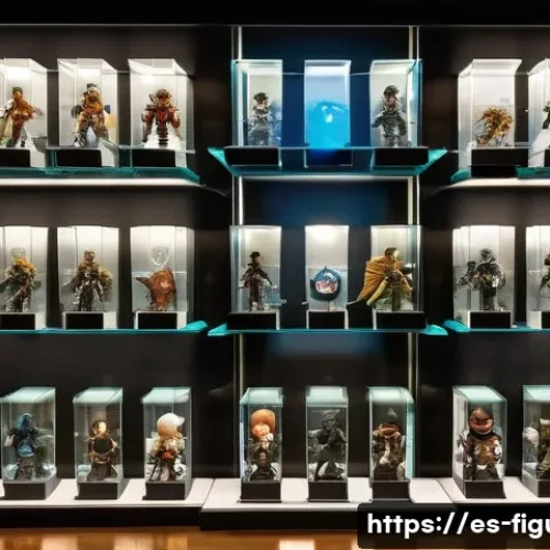 피규어 한정판 거래 시 주의사항 - A detailed scene of a collector's display shelf featuring limited edition anime figures from popular...