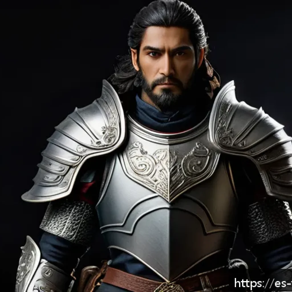 피규어 사진 촬영 팁 - A highly detailed collectible fantasy figure posed majestically on a neutral black background with s...