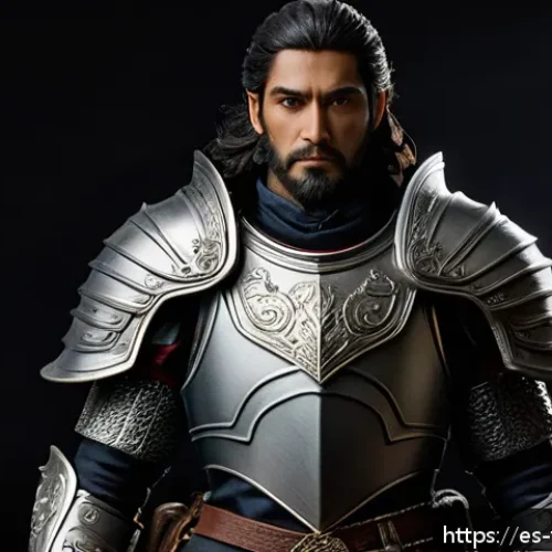 피규어 사진 촬영 팁 - A highly detailed collectible fantasy figure posed majestically on a neutral black background with s...